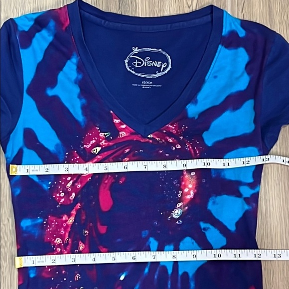 Disney Tinkerbell Shirt Tshirt Top Blue Purple Tie Dye World Parks Disneyland - Picture 10 of 10